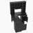L-Shaped Desk With Drawers, Cabinets & 11 Shelves, Power Outlet For Home Office & Study, Black-1342830864