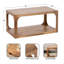 Table basse en bois de manguier massif Dahl avec espace négatif pour la décoration de table de salon