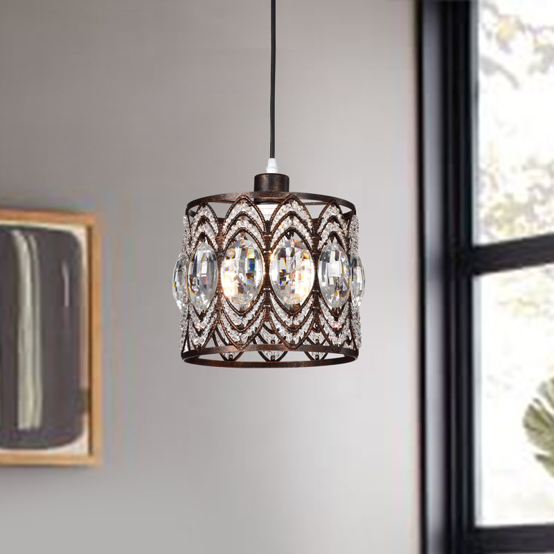 Luminaire tambour suspendu 1 lumière Kaitlyn
