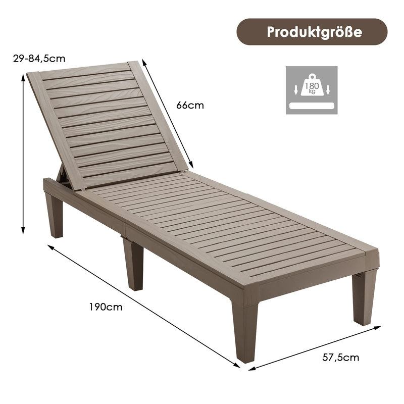 Hvidovre 190cm Long Reclining Single Chaise, Brown