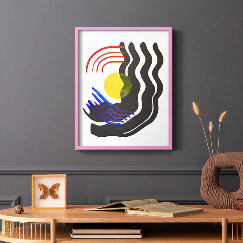 Shifting III, reproduction encadrée - bois massif, Cadre photo rose simple, H 10 po x l 8 po