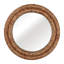 Miroir mural tissé à motif de feuilles de bananier pour salle de bain et coiffeuse - Grand décor décoratif pour table - 36 po, brun