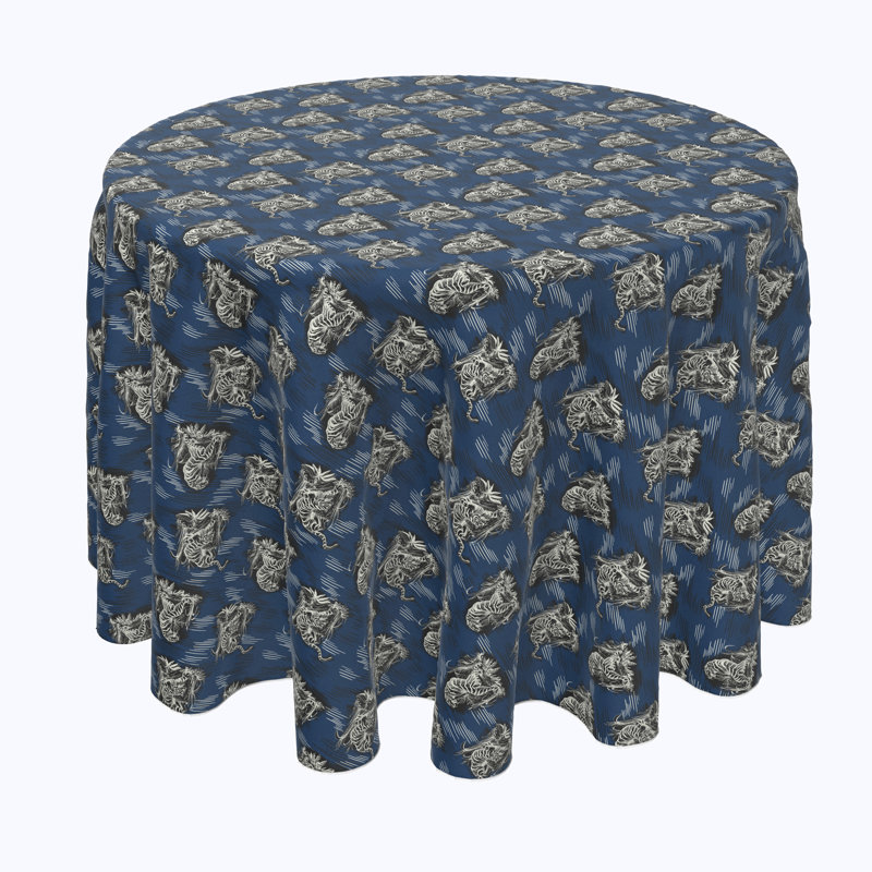 Abanoub Geometric Round Tablecloth, 114" x 114"