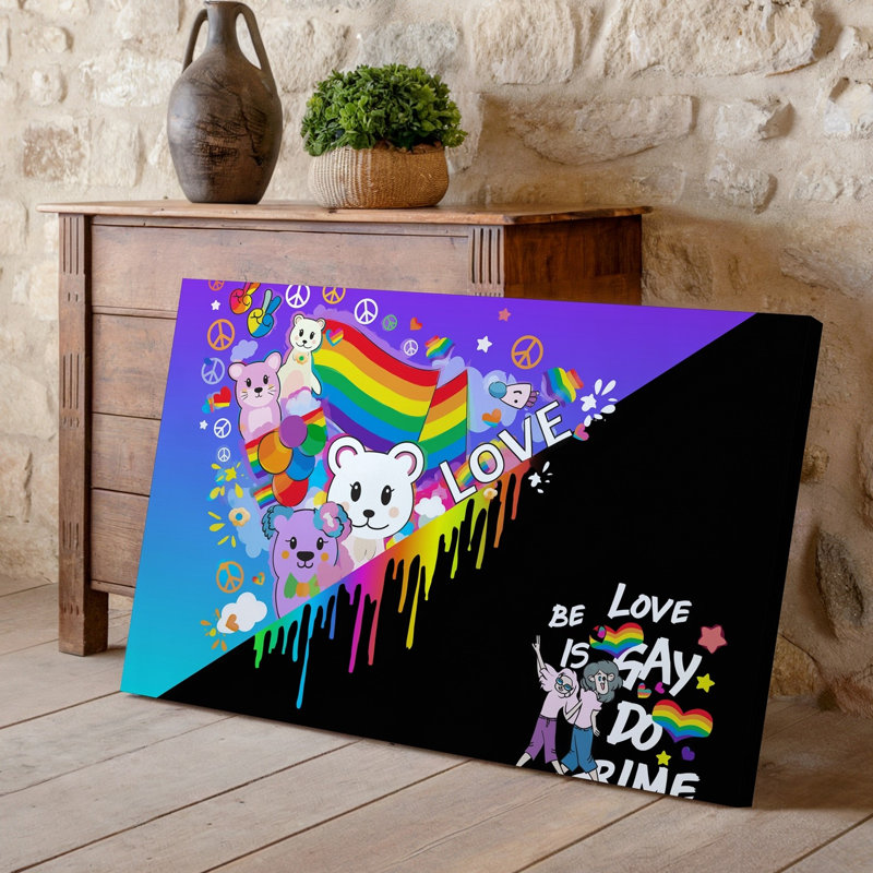 Toile, création d'un collage numérique dynamique et ludique célébrant la fierté LGBTQ avec une palette de couleurs arc-en-ciel