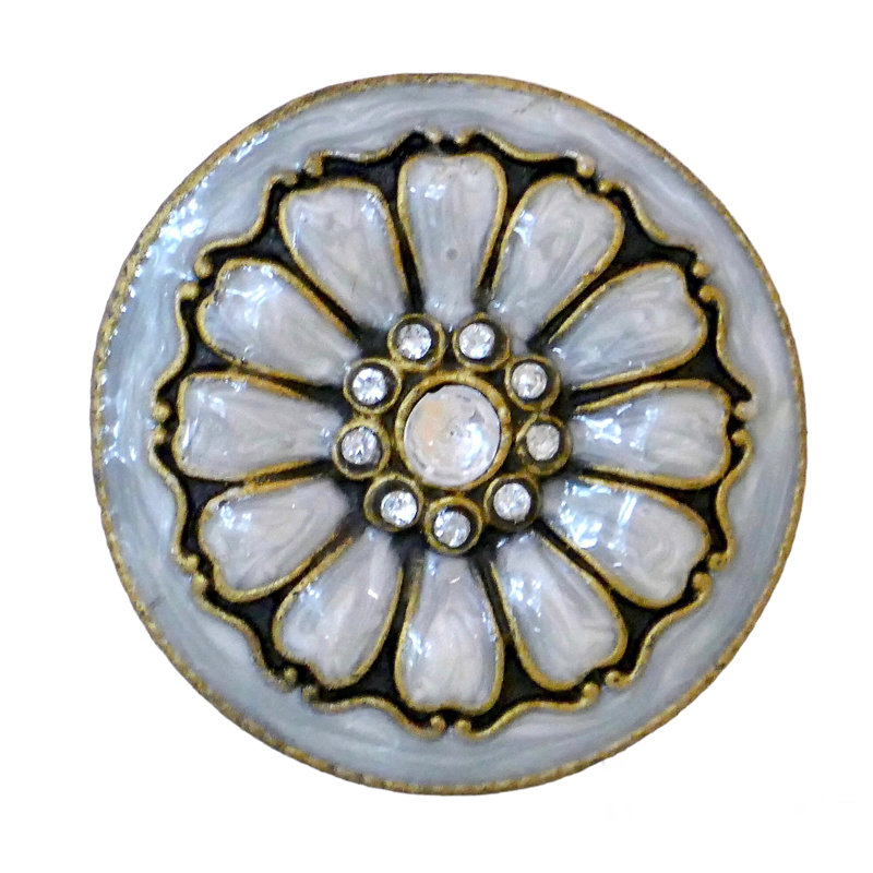 Bouton glamour en cloisonné