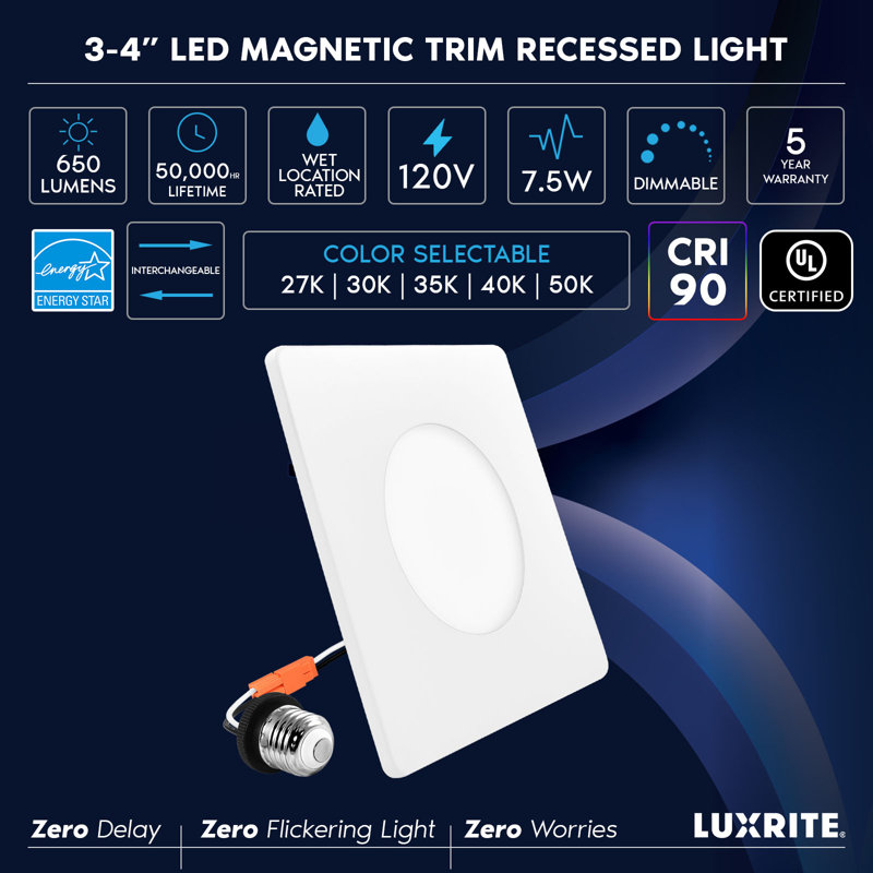 4" LED Retrofit Recessed Lighting Kit