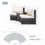 Ensemble de conversation modulaire en rotin pour 8 personnes avec coussins-1423468742