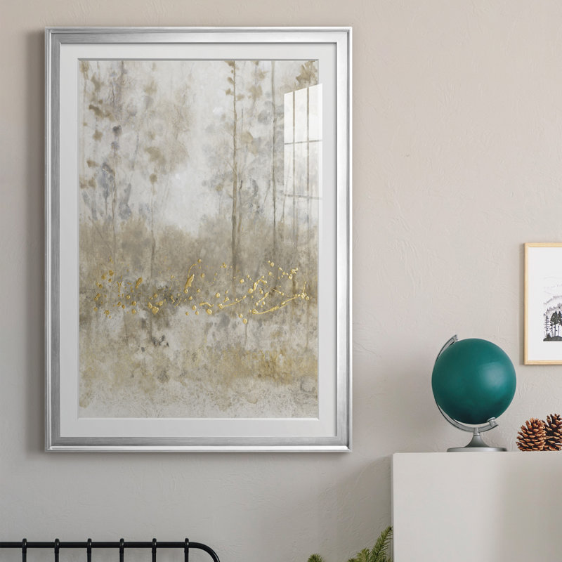 " Thicket Of Trees III ", Silver Framed, 30.5" H x 22.5" W x 1" D