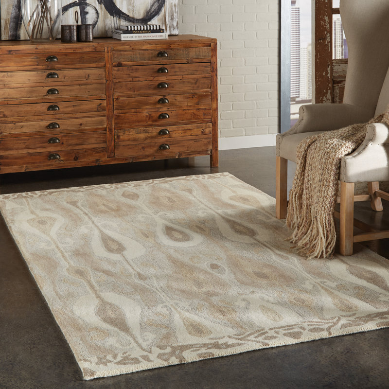 Donalda Wool Ikat Indoor Rug, Rectangle 12' x 15'