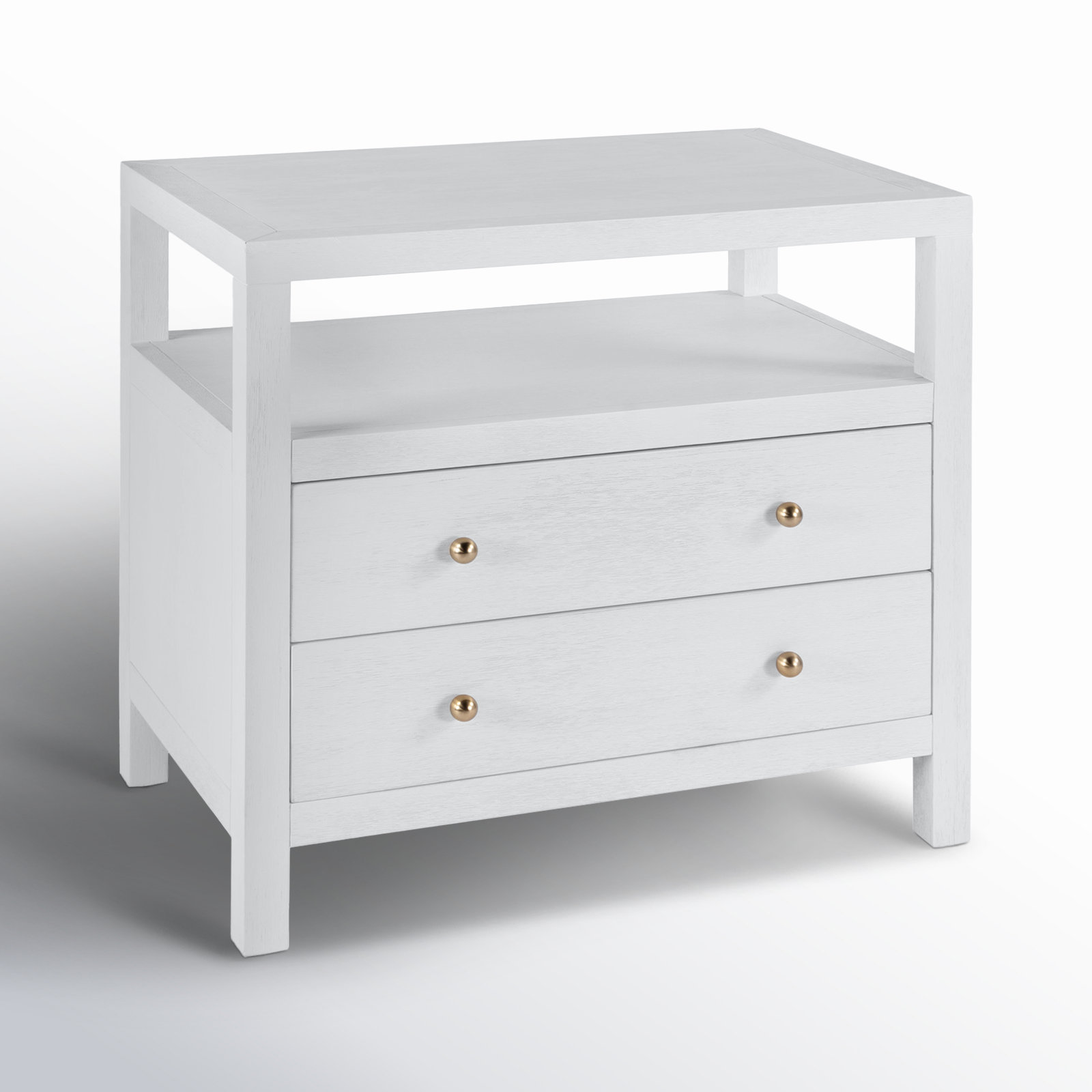 Celine 28" Acacia Nightstand, Textured White
