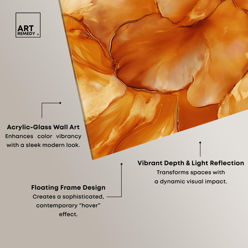 Sunlit Bloom II Acrylique Floral Abstracts par Art Remedy, prêt à accrocher, H 20 po x l 16 po