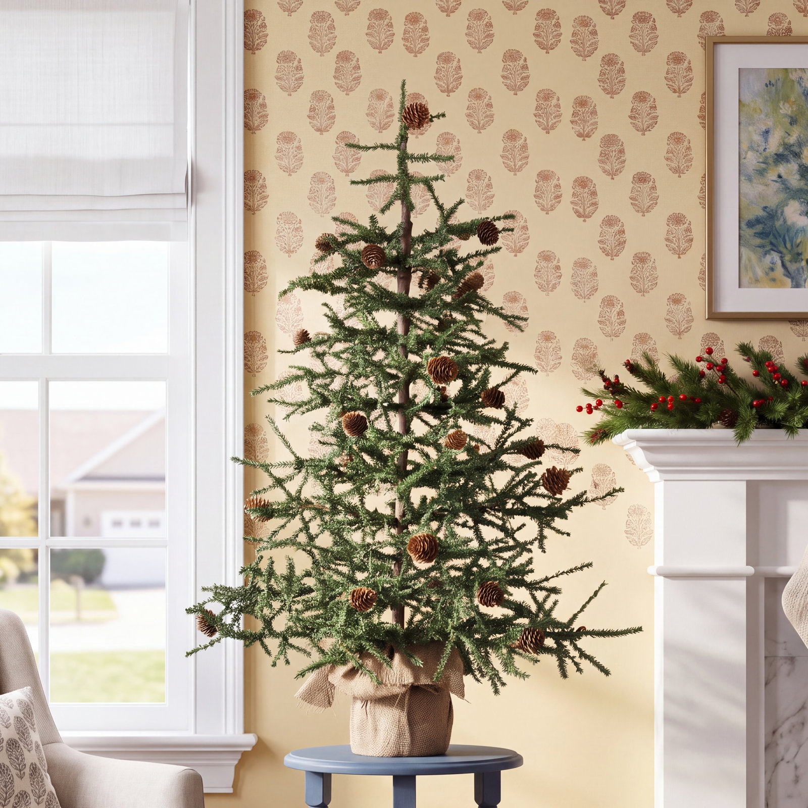 Eastport Pre-Lit Pine Christmas Tree, 2.5' H, Unlit