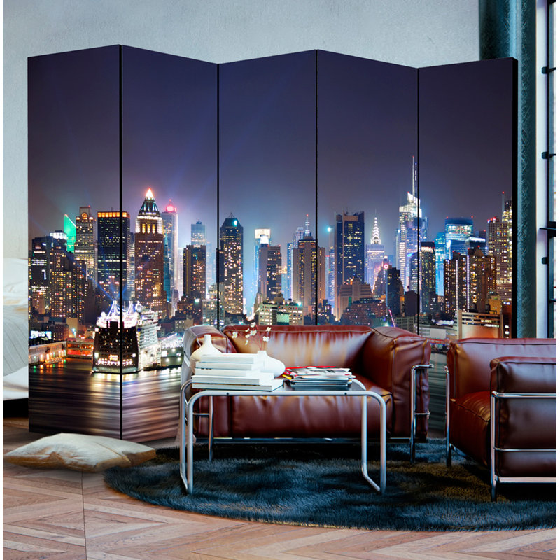 Ordway Solid Wood Folding Room Divider, 5