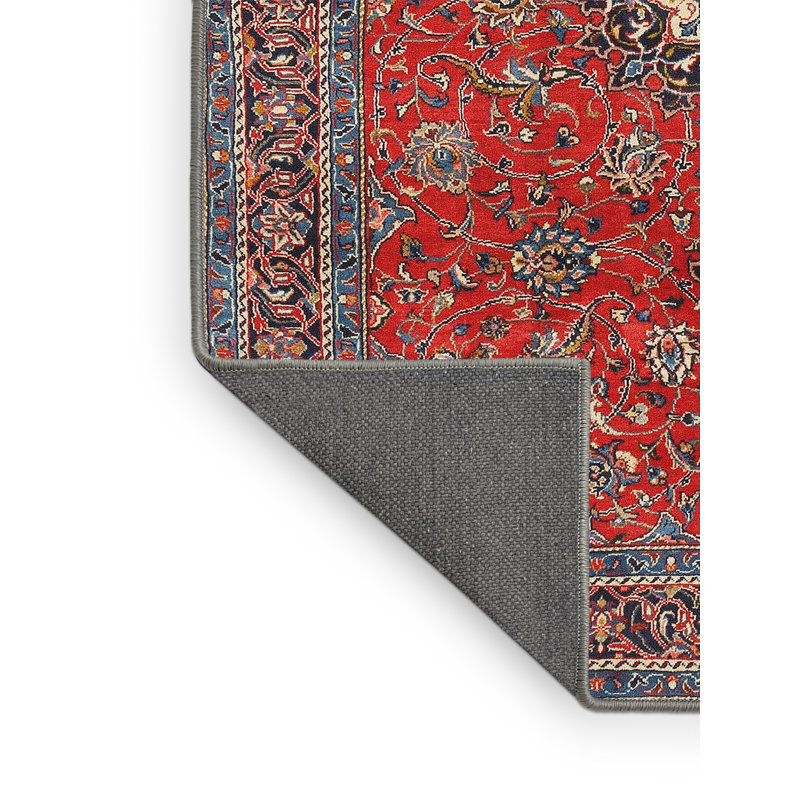 Tapis traditionnel rouge / brun Fyllia, Rectangle 8 pi x 12 pi