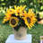 Faux Silk Sunflowers Arrangement in Pot