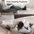 Makassar 78" Modular Loveseat, Modern Upholstery Sofa With Ottoman-956448575