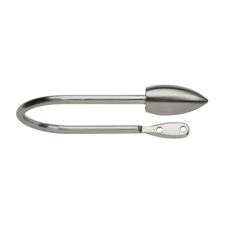 Curtain Holdback, 0.28cm H x 14cm W x 10.7cm D, Stainless Steel