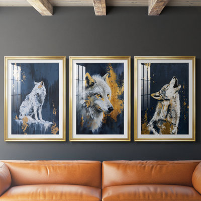 ANIMALS Series CXL III - Impression encadrée de qualité supérieure sur mesure mat - 3 pièces