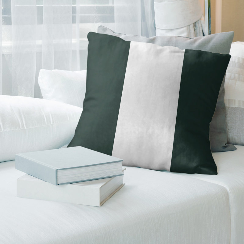 Housse de coussin de football Green Bay, 20 po x 20 po, Vert / blanc, Simili suède