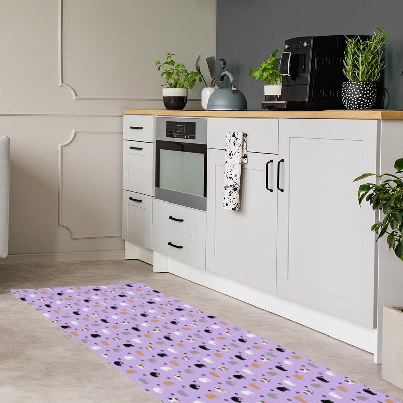 Tapis de la zone mauve chat, Tapis de couloir 2 pi 6 po x 8 pi
