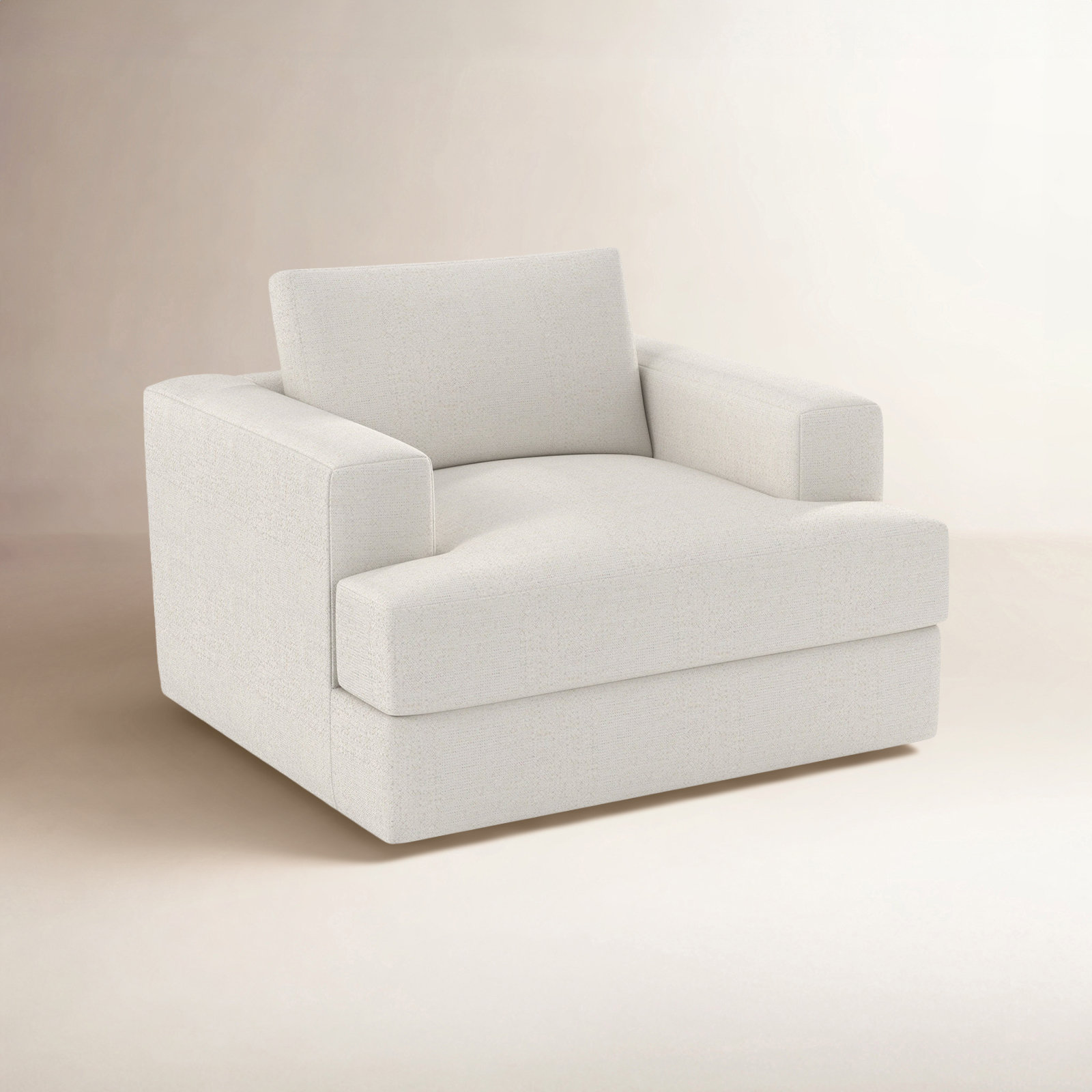 Cayden Upholstered Accent Chair, Lena Off White Performance Linen Blend