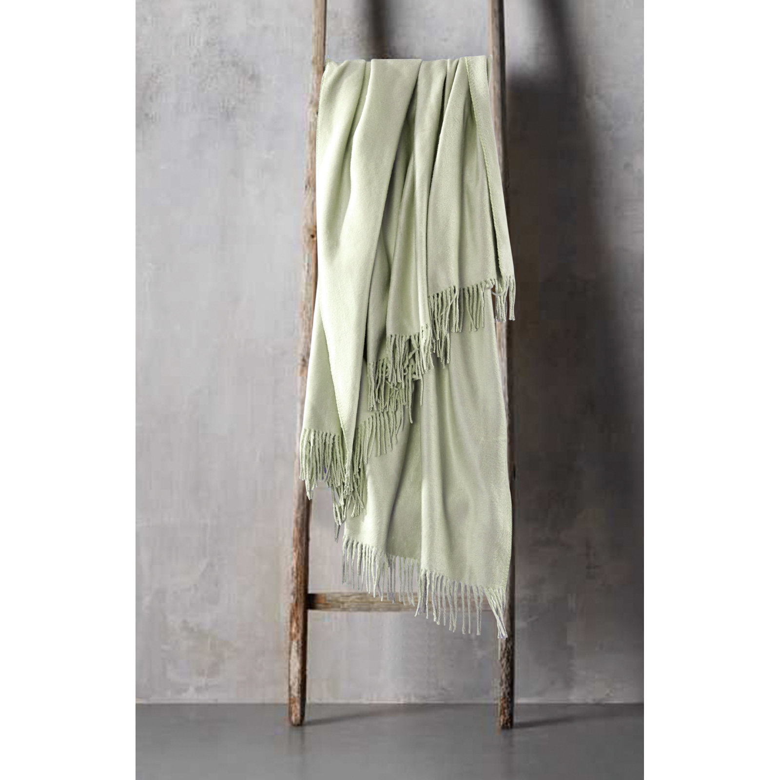 Adonia Silk Plain Weave / Muslin Throw Blanket, Sage