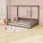 Bloomhouse Canopy Frame Floor Bed with Guardrails-121934113-115684288
