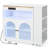 Rolling Kitchen Storage Island With 2 Fluted Glass Doors, White, Practical & Efficient White On Wheels Power Outlets And - Extended Table, Led Lights, 3 Open Shelves-2040978596