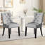 Chaise capitonnée capitonnée grise -665984342-580247409