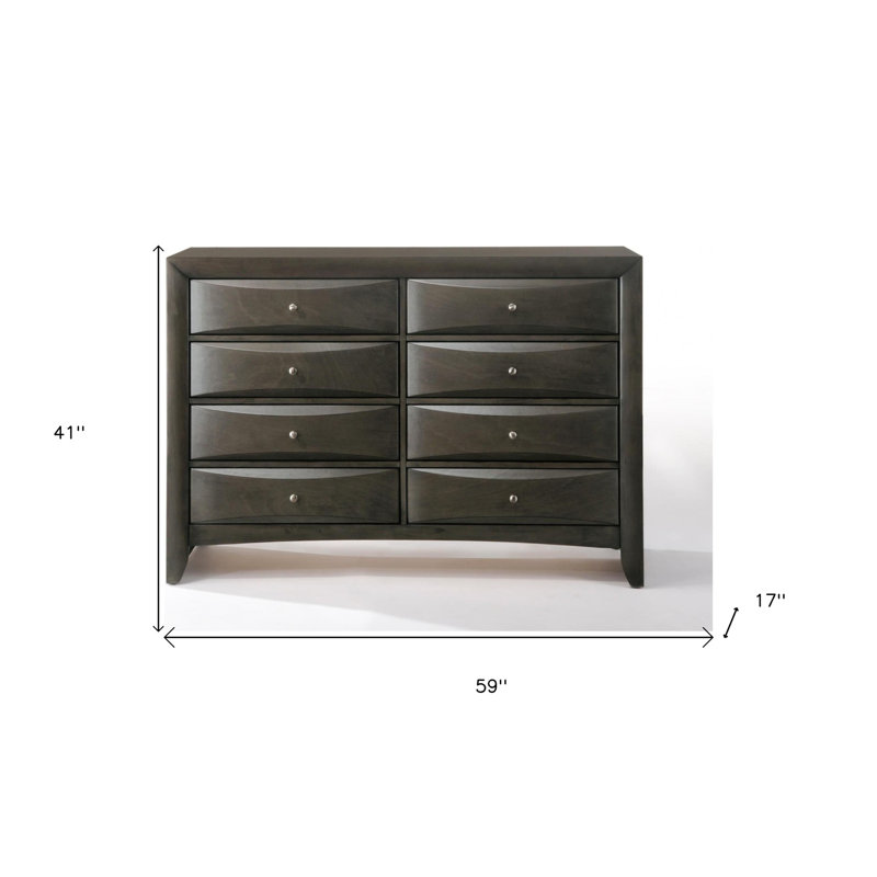 Commode standard 59 "en bois massif gris