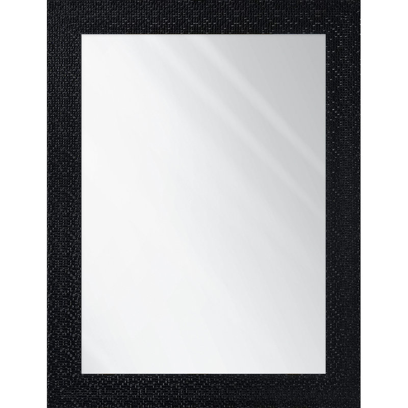 Eldana Plastic Flat Mirror, 52.4 cm H x 142.4 cm W, Black