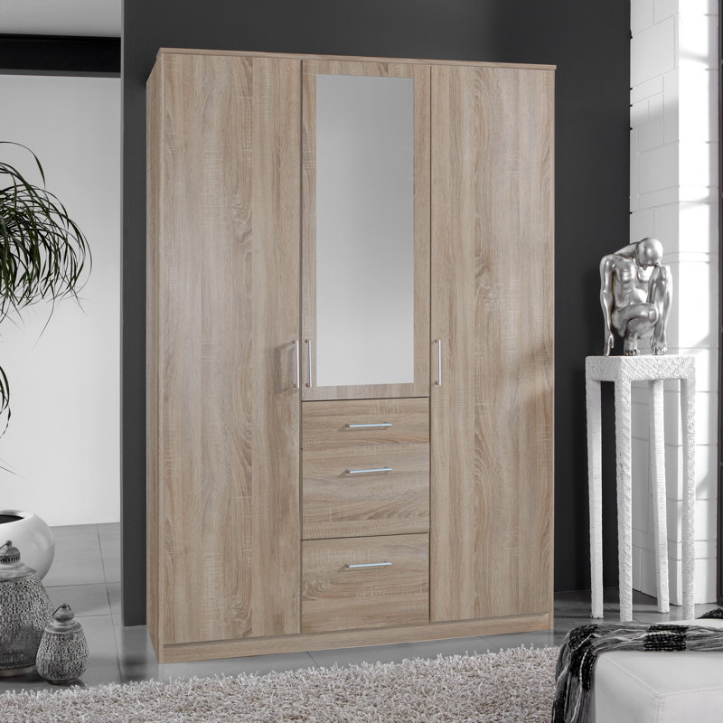Arnfast 3 Door Manufactured Wood Wardrobe