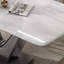 Ensemble de table de salle à manger rectangulaire en faux marbre blanc-105170465