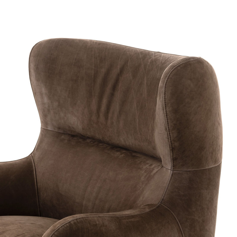 Mardell Swivel Chair-Nubuck Cigar