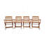 Foldable Patio Dining Set, 4 Folding Chairs, Indoor And Outdoor Universal, Teak
