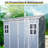 8 Ft X 4 Ft Outdoor Storage Shed With Two-Window And Double-Door, Plastic Shed With Floor For Gargen,Patio,Yard,Lawn,Gray (W540S00045)-123375771-123375780