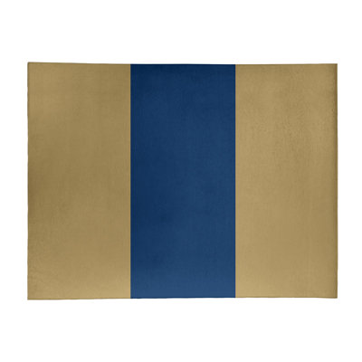 Tapis rayé doré / bleu marine