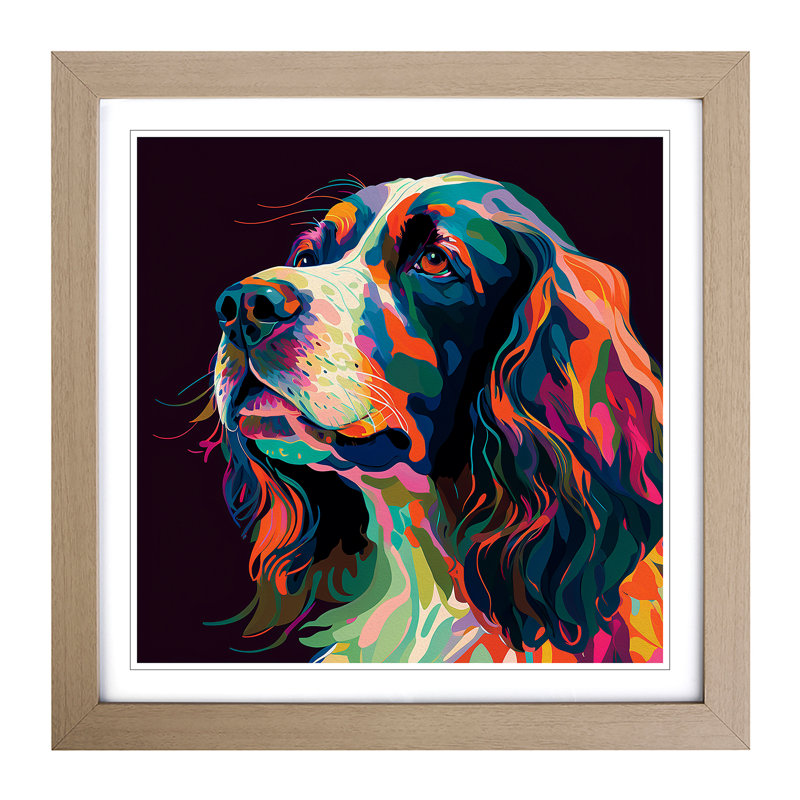 Single Picture Frame Print on Wood, Oak