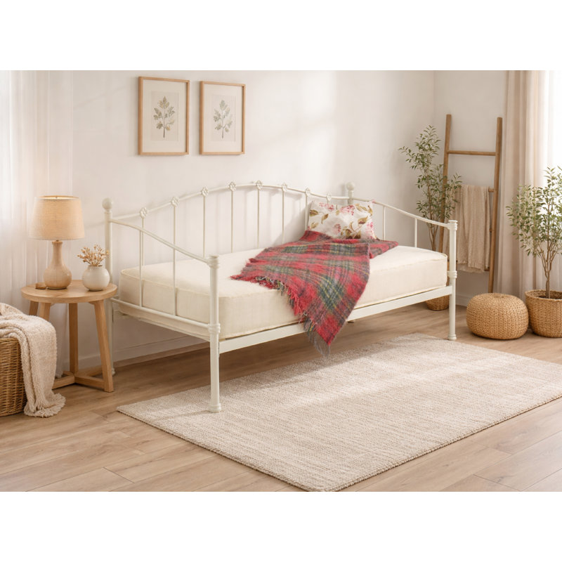 Metal Daybed, White, Single (3')