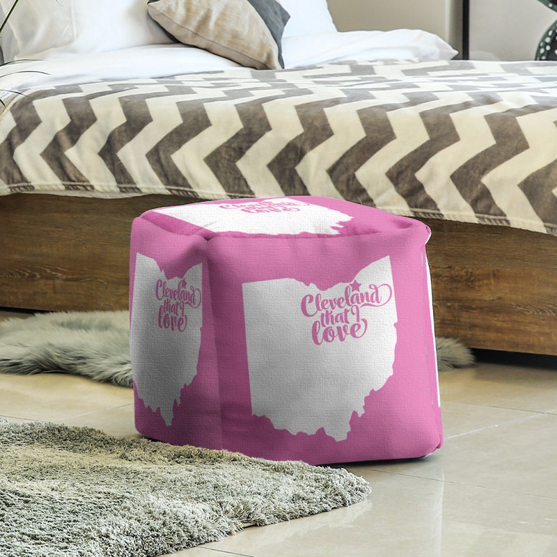 Repose-pieds cube cleveland ohio, Rose