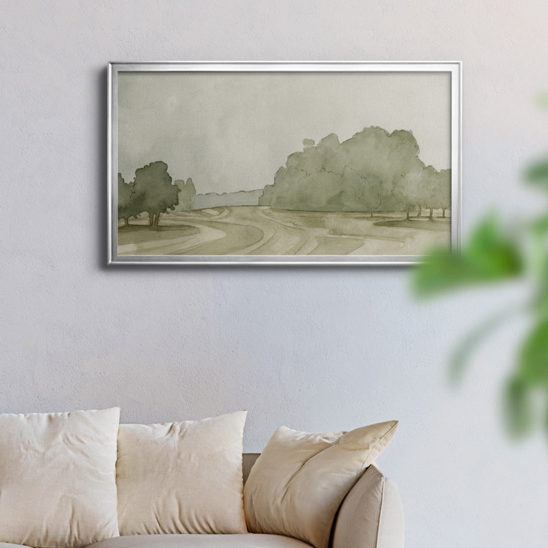 On Course II - Toile encadrée de qualité supérieure - prête à être accrochée, H 22,5 po x l 42,5 po x P 1 po