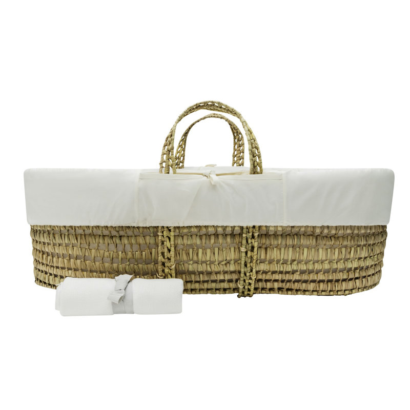 Moses Basket With Stand with Bedding with Mattress