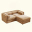 Élégant canapé 2 places en chenille avec siège de rangement repose-pieds, dossier cylindrique et accoudoirs, causeuse moderne en tissu avec espace de rangement caché