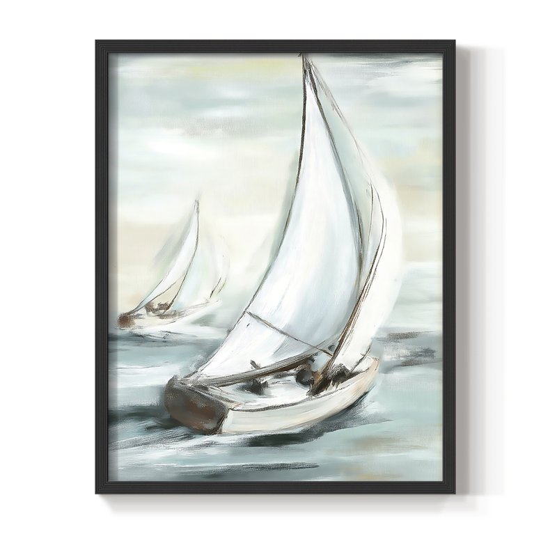 NAUTICAL Series LV, reproduction encadrée - bois massif, H 15 po x l 12 po, Noir, noir, noir, noir