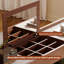 Bureau au-dessus de lit réglable en hauteur en bois massif 92,91 "Beige-130088669