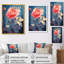 Rose rose au clair de lune rétro - art mural salon rose-104687665-104687656