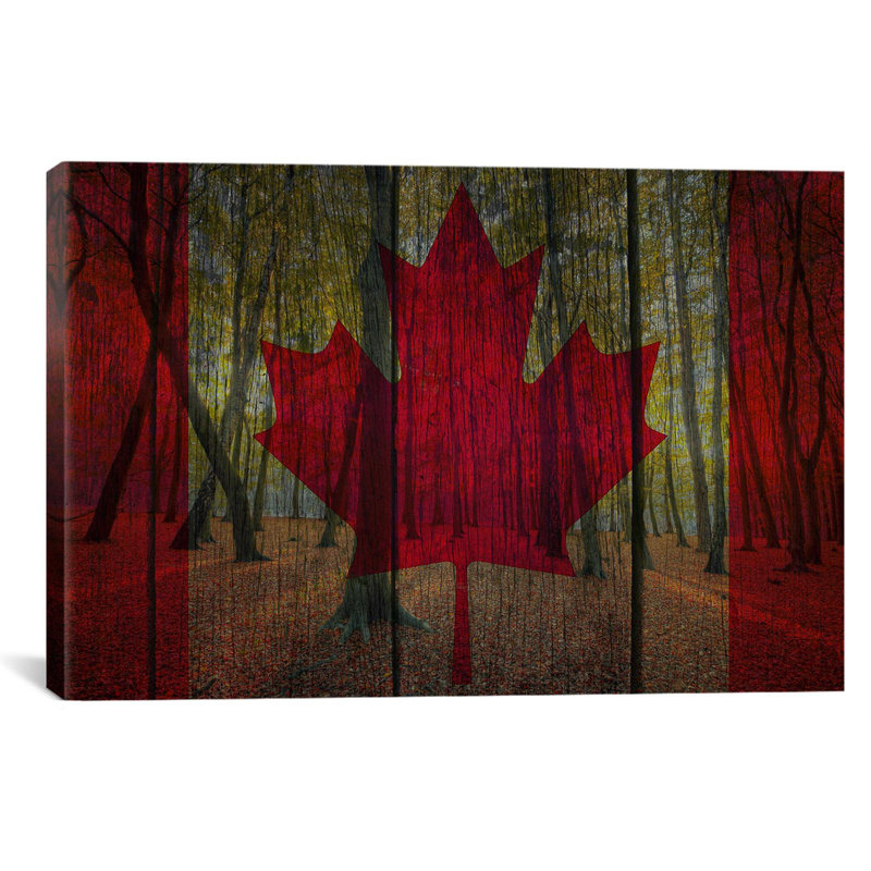 Drapeau du Canada # 3 - Impression sur toile, H 40 po x l 60 po x P 1,5 po