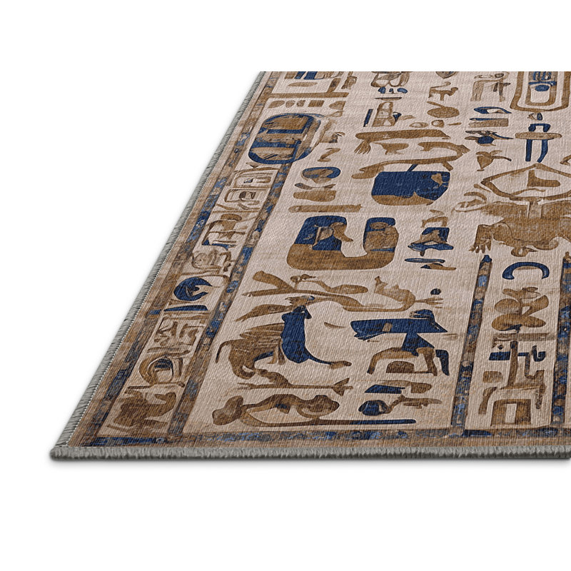 Tapis gris lavable à la machine, Rectangle 4 pi x 6 pi