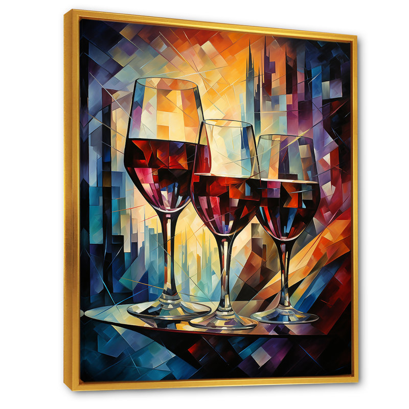 Toast Reflections - Impression, Cadre flottant doré, H 44 po x l 34 po x P 1,5 po