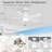 Modern White Smart Ceiling Fan With Light And 5 Wood Blades-362366885